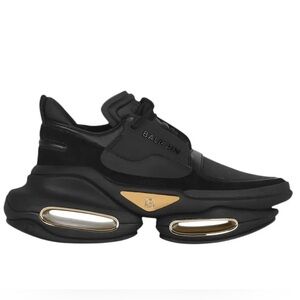 Balmain Black and Gold Men's Chunky Sneakers